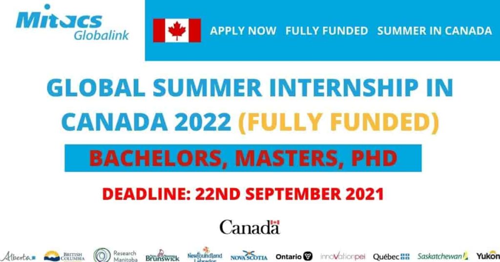 Fully Funded Mitacs Global Research Internship in Canada