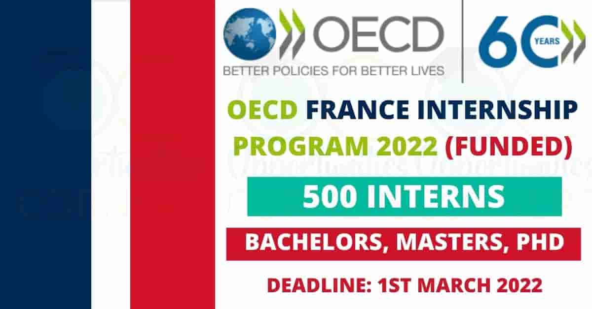 Fully Funded OECD Internship Program in France 2022